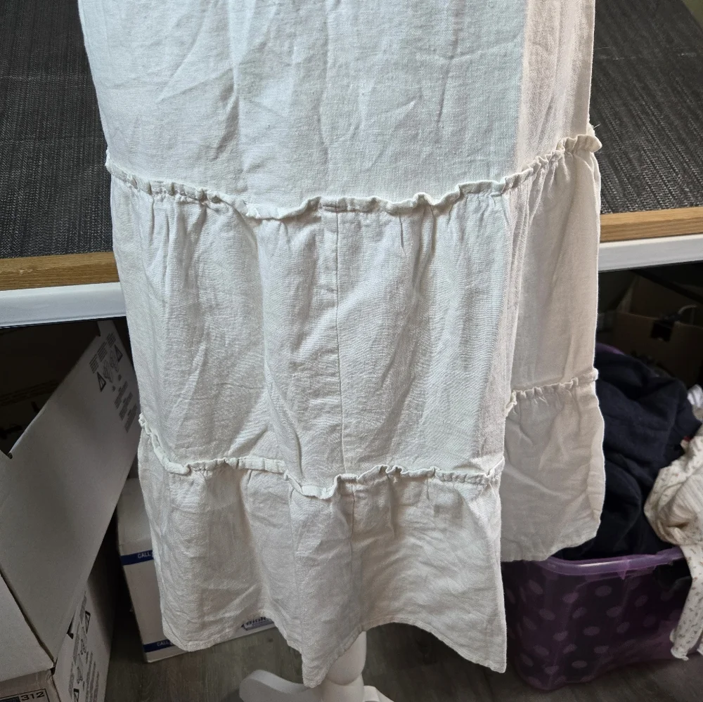 4OUR Dreamers White Dress Tiered Tube Top Size Small White NWT - Picture 4 of 16